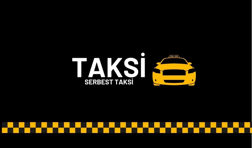 Taksi sarı siyah taksi araba durak